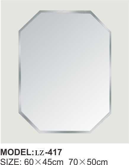 Beauty Diamond Shaped Bathroom Sliver Mirror Wall Mounted
