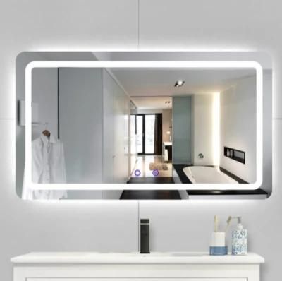 Luxury Hotel Touch Screen Bathroom Mirror Anti-Fog Lighted Mirror