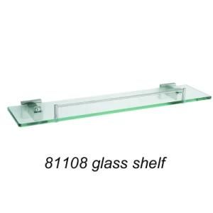 Square Style 304 Stainless Steel Bathroom Glass Shelf of Bathroom Shelf