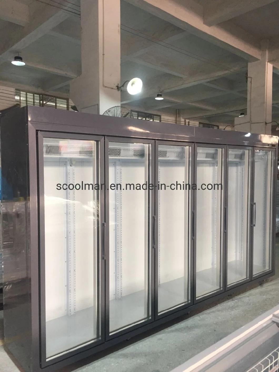 Commercial Vertical Glass Door Refrigerator Beverage Showcase Display Refrigerator