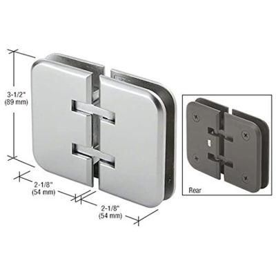 Satin Chrome Estate 180 Series 180 Degree Glass-to-Glass Hinge