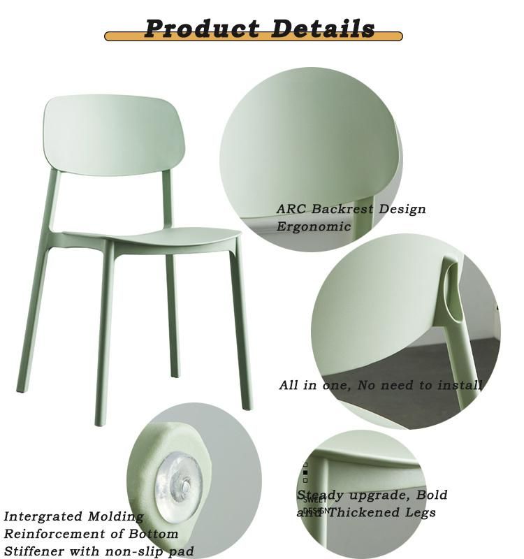 Home Cafe Restaurant Banquet Party Furniture PP Plastic Stackable Chairs with Lower Price