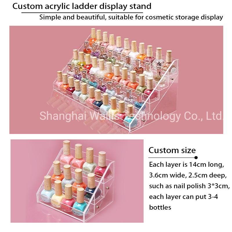 Customized Acrylic Nail Polish Rack with 6 Layers and 48 Bottles, High-End Rack with Various Specifications, Cigarette Display Rack