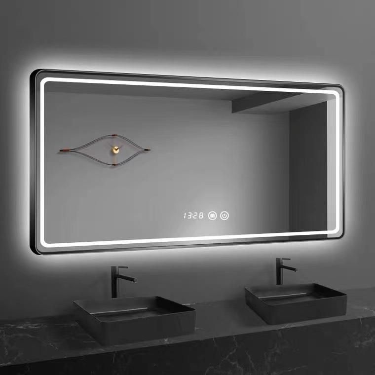 5mm Square Rectangle Wall-Mounted LED Lighted Bathroom Vanity Mirror with Anti-Fog Function LED Mirror