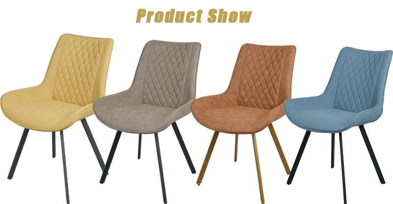 Wholesale Nordic Home Outdoor Dining Room Furniture Modern PU Cover Leather Dining Chair