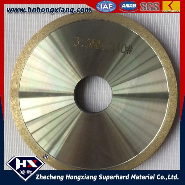 Hnhongxiang Pencil Edge Glass Diamond Grinding Wheel with Water Hole