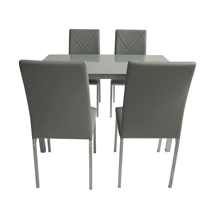 4 Seater Restaurant Furniture Glass Dining Table Square
