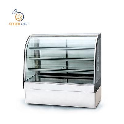 Adjustable Cater Air Cooler Stainless Steel Cake Refrigerated Display Cabinet 3 Layer Cured Glass Dessert Refrigerator
