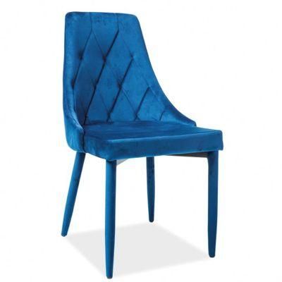 Nordic Home Restaurant Living Room Furniture Fabric Velvet Dining Chair for Banquet Furniture