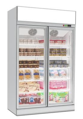 Beer Cooler Glass Door Upright Fridge Drink Display Cabinet Refrigerator