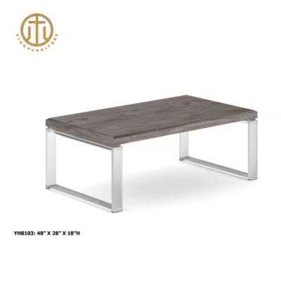 Modern Style Living Room Hotel Solid Wood and Metal Multifunctional Square Coffee Tables Sets