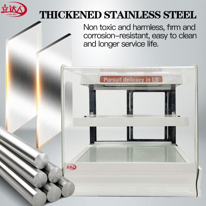 Professional Restaurant Equipment Counter Top Glass Hot Fast Food Heated Warming Display Cabinet Electric Warmer Showcase Kitchen Appliance