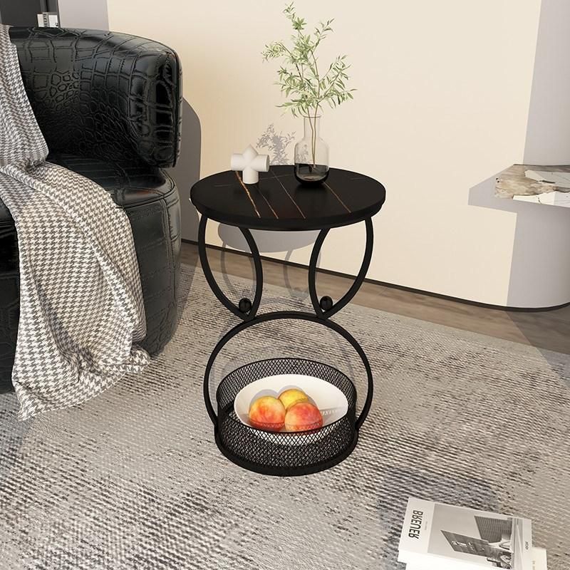 New Arrival Design Storage Bright Gold Round Modern Side Tables for Sofa Small Side Table