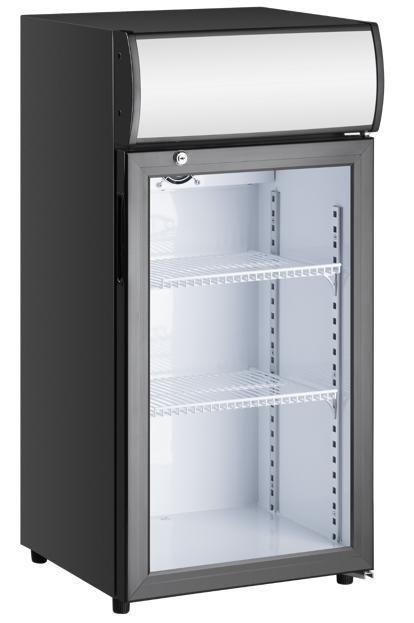 Over The Counter Showcase Cooler Commercial Refrigerator with Large Area LED Temperature Display