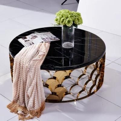 Creative Luxury Living Room Round Marble Center Table