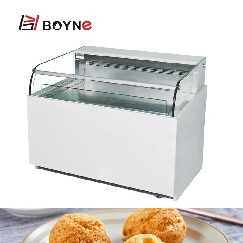 Commercial Bakery One Side Opened Single Layer Cake Display Chiller Showcase