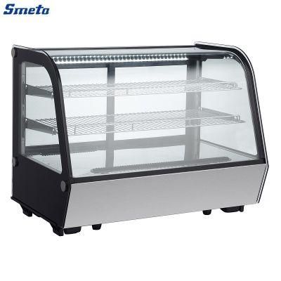 Smeta 160L Front Curved Glass Display Refrigeration Equipment Cake Showcase