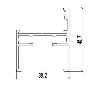 Casement 38 Window Material Powder Coated Aluminium Profile