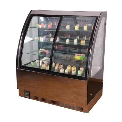 Fan Cooling Display Cake Showcase with Front Sliding Glass Door