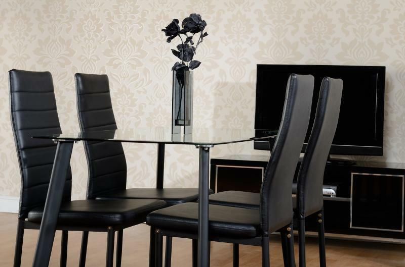 China Supplier Hot Sale Modern White Black Dining Table