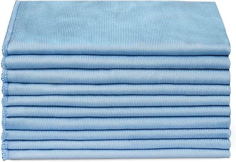 Soft Lint Free Microfiber Glass Window Cleaning Cloth for Windshields Mirror Stainless Steel