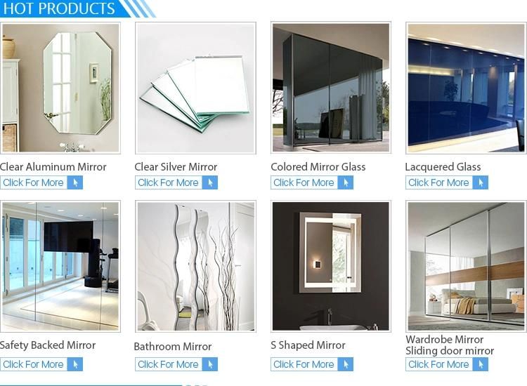 3-8mm Big Sheet 1830X2440mm Aluminium Bathroom Mirror Used for Cutting Small Size Hanging on The Wall