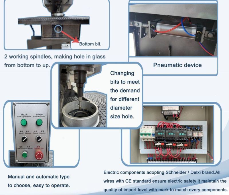 Top Quality Glass Drilling Machine Manufactures Glass Hole Drilling Machine with High Procision