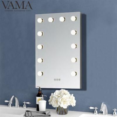 Vama Hot Sale Sensor Touch Wall Mounted Light Bulbs Make up Mirror 7701