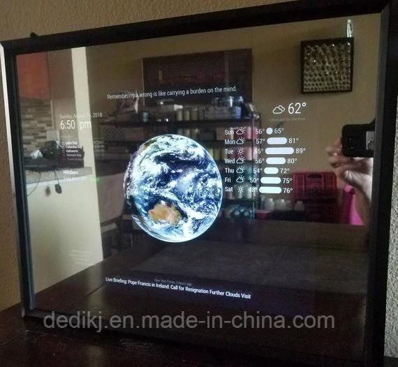 Dedi 32′′ 43′′ 55′′ Bathroom Bright LED Back Lighting Wall LED Magic Mirror with Date Display