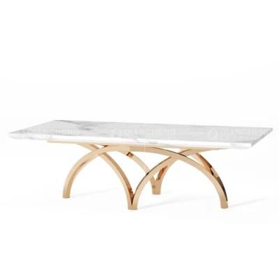 New Design Gold Stainless Steel Living Room Coffee Table