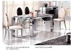 Modern Rectangle Dining Table with Marble/Glass