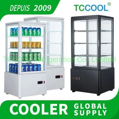 4-Side-Glass Counter Top Cooler Showcase Commercial Refrigerator