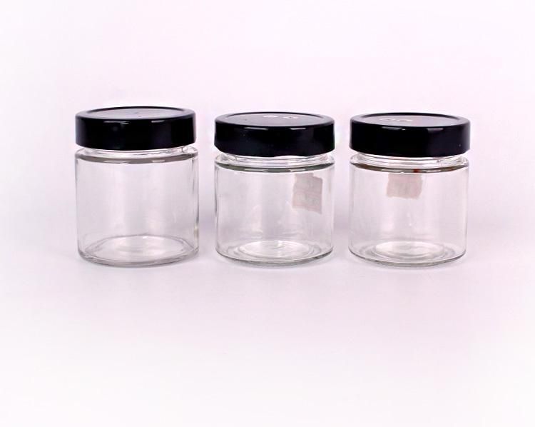 Round Cylinder Glass Candle Jar Glass Holder with Steel Lid