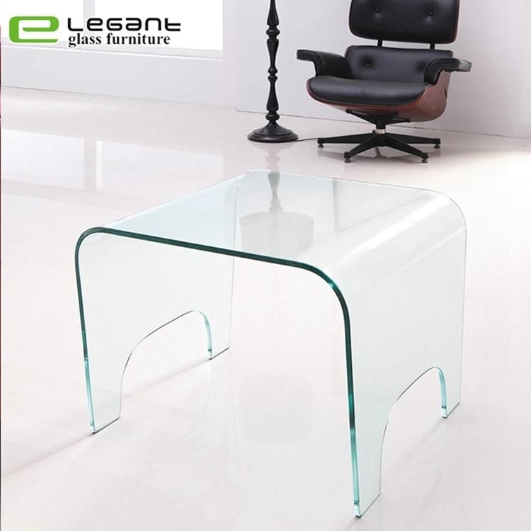 Modern Tempered Glass Side Table for Sale