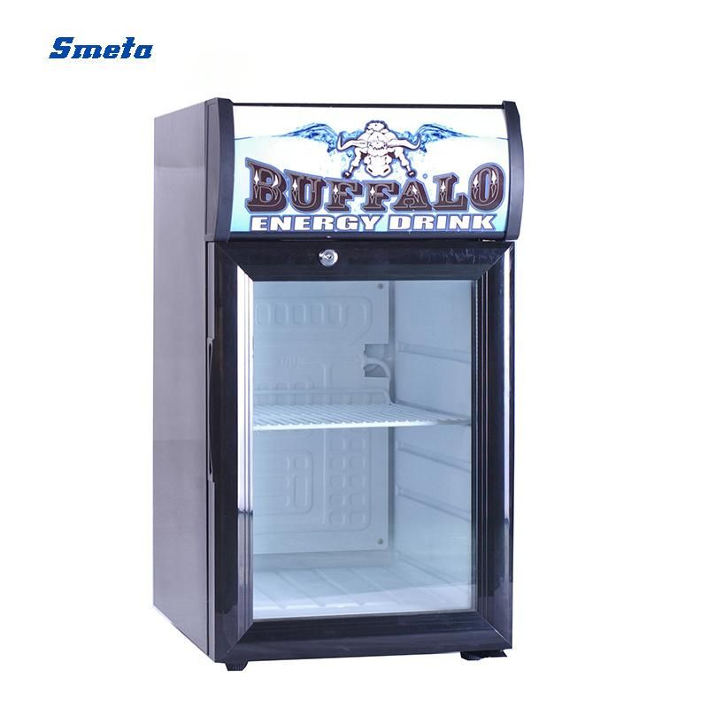 0.8cuft 21L Aluminium Door Drinks Refrigerator Glass Display Showcases with Top Light