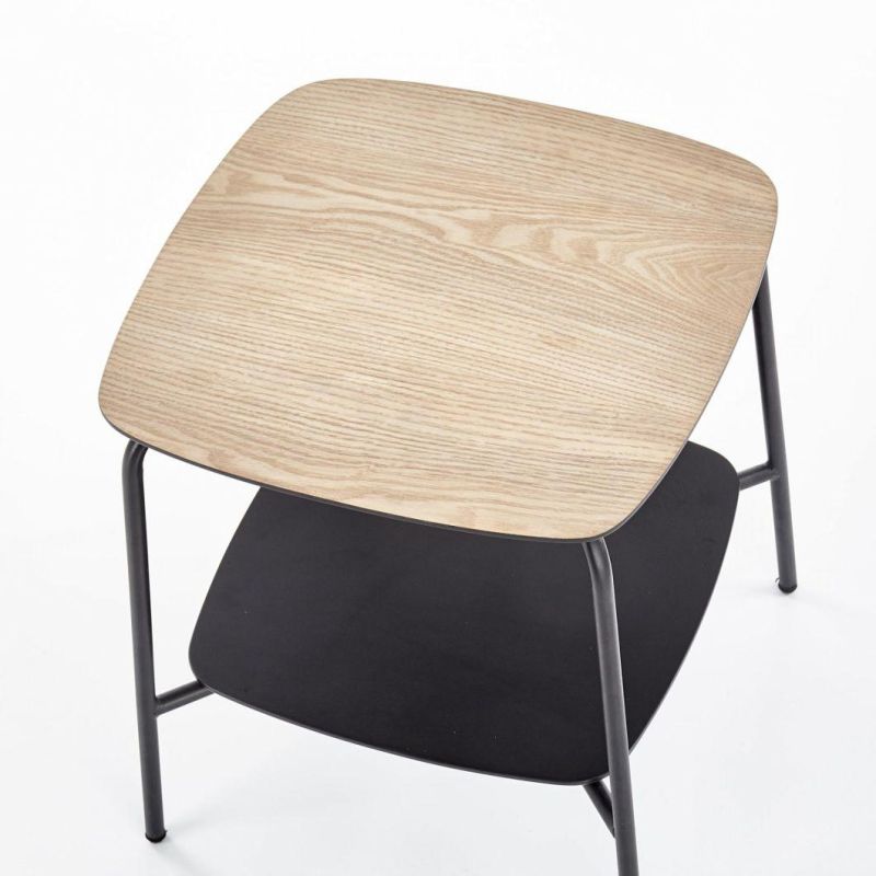 Classic Design Modern Square Nordic Tea Corner MDF Wooden Center Coffee Table with Storage