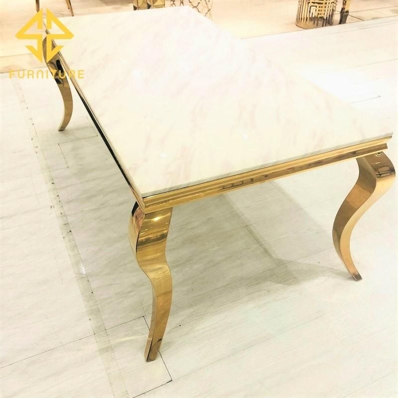 Round Ball Legs Long Oval Shape Wedding Glass Mirror Furniture Table