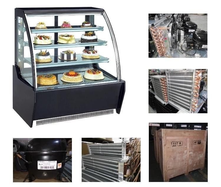 Fan Cooling Display Refrigerator Cake Showcase for Coffee Pizza Salad