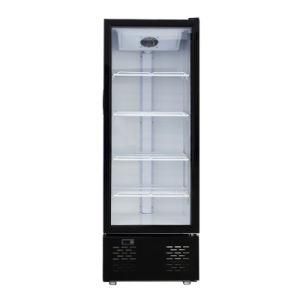 455L Single Tempered Glass Door Supermaket Portable Refrigerated Beverage Display Showcase