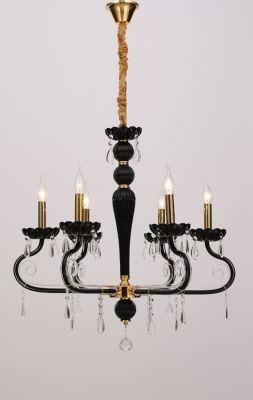 Luxury Unique Vintage for Home Lighting Furniture Decorate Indoor Living Room Black Chandelier Factory Supply