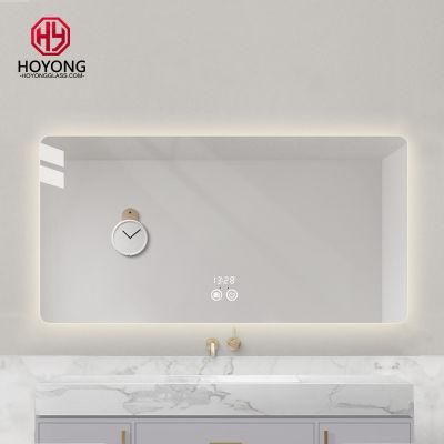 Silver Bathroom LED Glass Mirror Wall Mounted