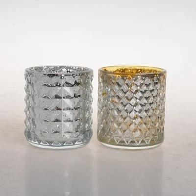 Wholesale Classic Vintage Color Glass Candle Holders for Home Party Decoration