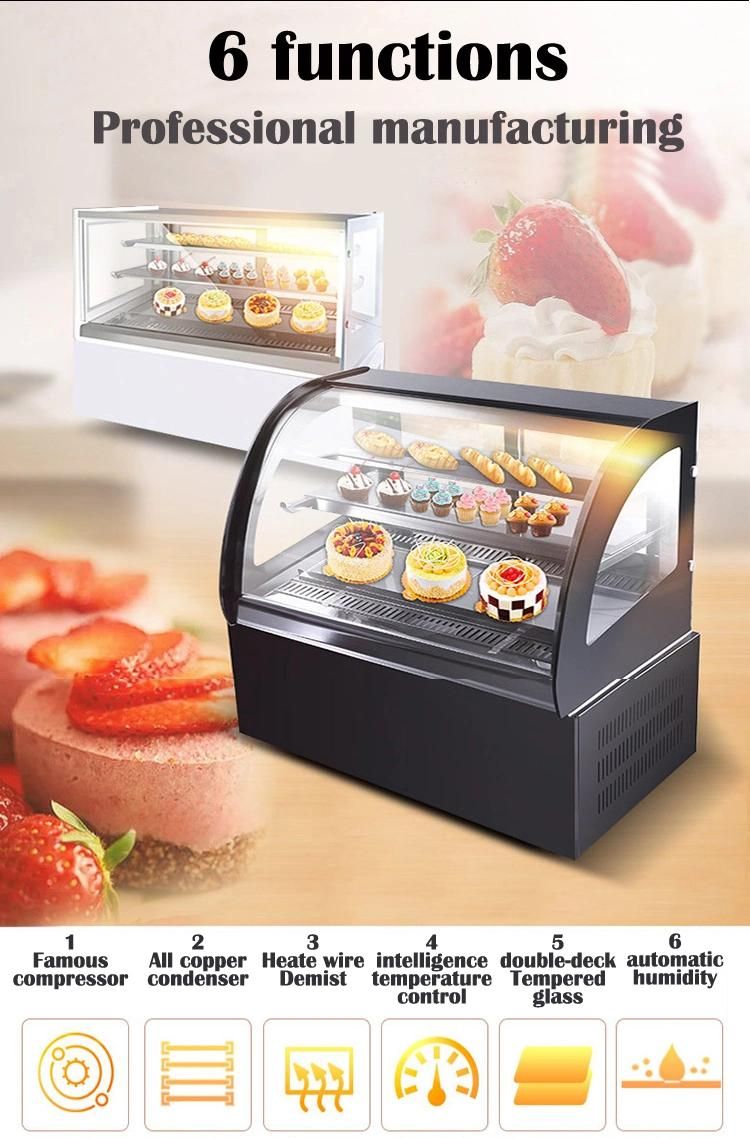 Manufacturer Hot Food Cold Food Display Cabinet Cake Cabinet Glass Door