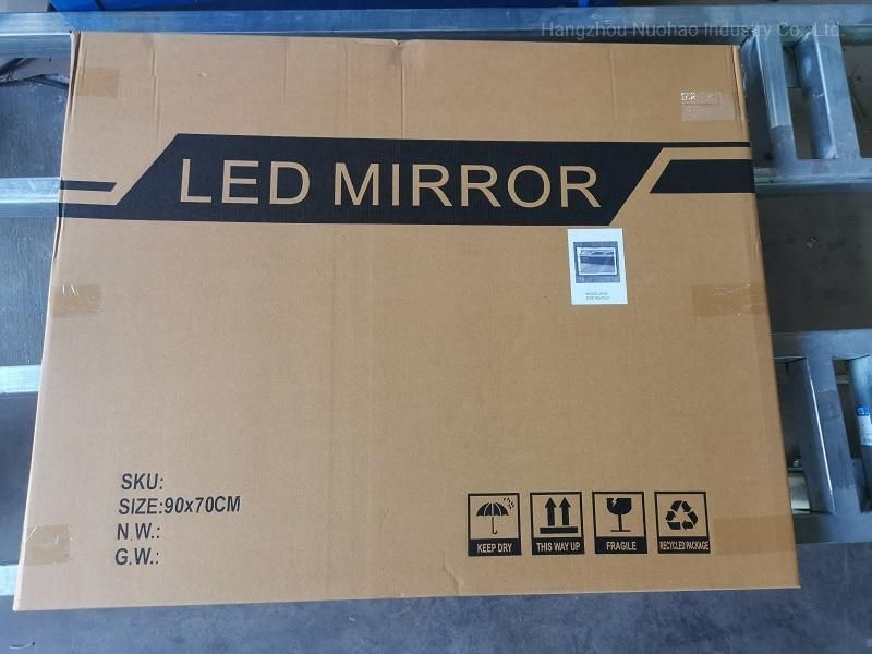 CE Approved Wall Mounted Rectangle Bathroom Mirror Glass