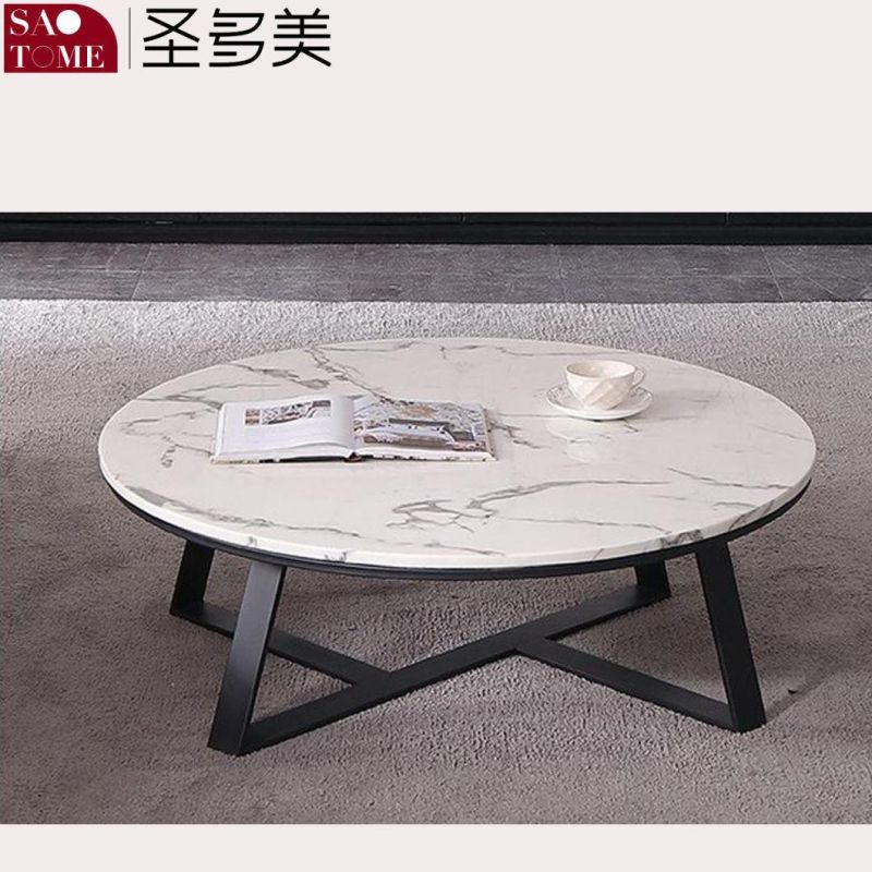 Modern Simple Luxury Living Room Furniture Oval Slate/Marble Coffee Table