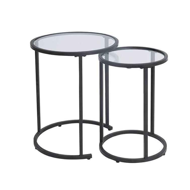 Luxury Copper Plating Stainless Steel Golden Black Tempered Glass Home Restaurant Coffee Table