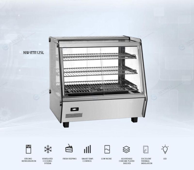 Commercial Bakery Shop Small Electric Hot Food Warming Cake Heated Bread and Pastry Holding Glass Display Warmer Cabinets Price for Sale (NW-RTR125L)