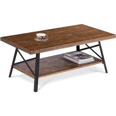 Rustic Brown Vintage Style Home Living Room Coffee Table