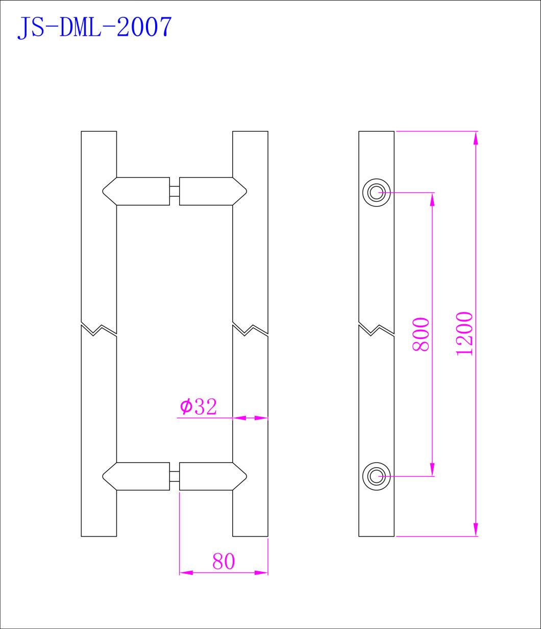 Cc 800mm T Bar Handle Stainless Steel 304 A2 Grade Satin Finish Silver Color Glass Door Handle for Glass Door Furniture Hardware Glass Accessories