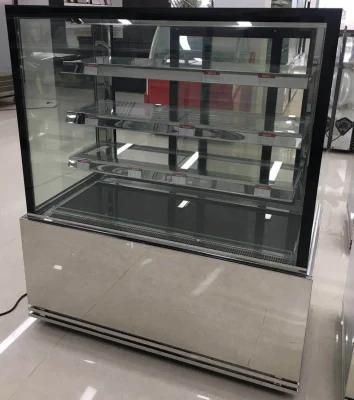 Competitive Prices Commercial Free Standing Glass Modern Bakery Refrigerated Cake Display Showcases Display Cabinet